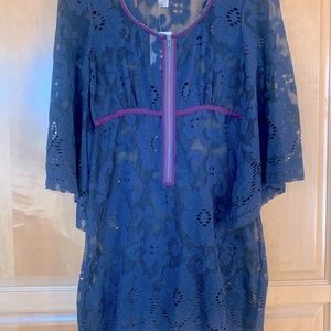 Free People Navy flower dress